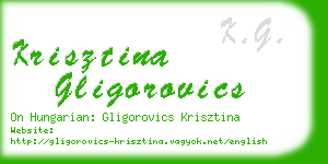 krisztina gligorovics business card
